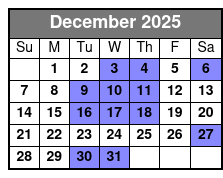 The Barefoot Queen Myrtle Beach Lunch Cruise (Lunch Included) December Schedule