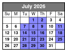 The Barefoot Queen Myrtle Beach Lunch Cruise (Lunch Included) July Schedule