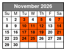 The Barefoot Queen Myrtle Beach Lunch Cruise (Lunch Included) November Schedule