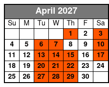 The Barefoot Queen Myrtle Beach Lunch Cruise (Lunch Included) April Schedule