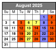 Barefoot Queen Myrtle Beach Lunch & Dinner Cruises August Schedule