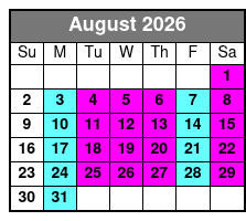 Barefoot Queen Myrtle Beach Lunch & Dinner Cruises August Schedule