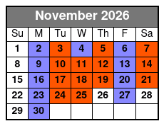 Barefoot Queen Myrtle Beach Lunch & Dinner Cruises November Schedule