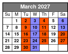 Barefoot Queen Myrtle Beach Lunch & Dinner Cruises March Schedule