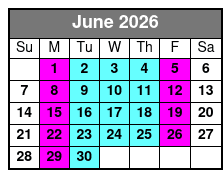 Saltwater Marsh Eco Excursion June Schedule