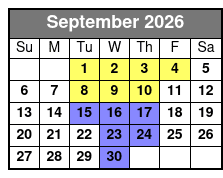 Saltwater Marsh Eco Excursion September Schedule