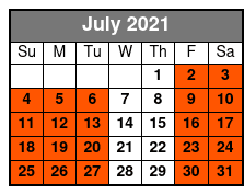 Adult Happy Hour Cruise July Schedule