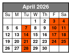 Steve Falcon's Comedy Hypnosis Hour April Schedule