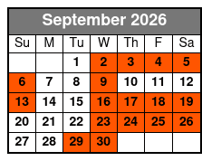 Steve Falcon's Comedy Hypnosis Hour September Schedule