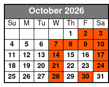 Steve Falcon's Comedy Hypnosis Hour October Schedule