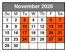 Steve Falcon's Comedy Hypnosis Hour November Schedule