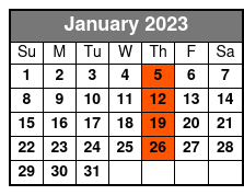 Myrtle Beach Area Ghosts, Pirates and Historic Families Trolley Tour January Schedule