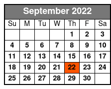 Elton John Tribute Show September Schedule