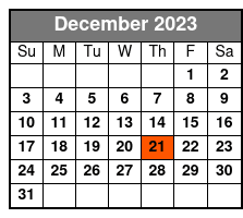 American Elton : Tribute to Elton John December Schedule