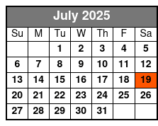 Forever Motown Balcony Seating July Schedule