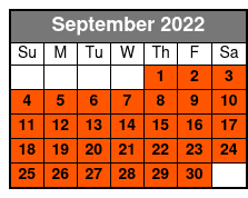 Bike and Roll Bicycle Rental - Washington, DC September Schedule