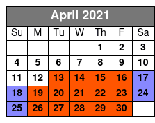 Spirit of Washington DC Lunch Cruise April Schedule