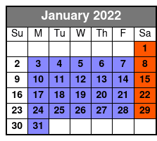DC Odyssey Lunch Cruise January Schedule
