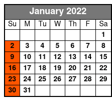 DC Odyssey Brunch Cruise January Schedule