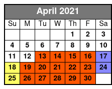 DC Odyssey Dinner Cruise April Schedule