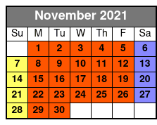 DC Odyssey Lunch & Dinner Cruises November Schedule