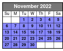 Bike and Roll Guided Bike Tours November Schedule