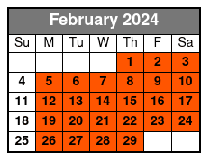 Closed-Top Luxury Bus February Schedule