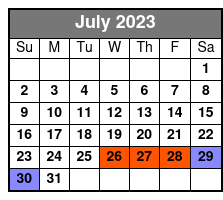 Spirit of Washington DC Scenic Lunch Cruise July Schedule