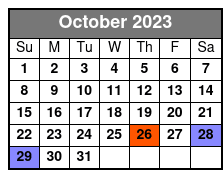 Spirit of Washington DC Scenic Lunch Cruise October Schedule