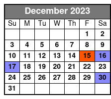 Spirit of Washington DC Scenic Lunch Cruise December Schedule