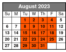 Small Group Walking Tour of Capitol Hill August Schedule