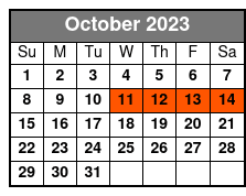 Night Tour October Schedule
