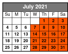 Boomerang Yacht Sunset Cruise July Schedule