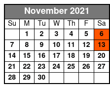 Boomerang Yacht Sunset Cruise November Schedule
