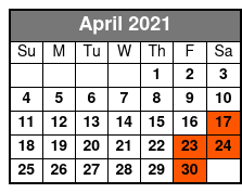 Boomerang Yacht Nighttime Party Cruise April Schedule