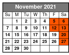 Boomerang Yacht Nighttime Party Cruise November Schedule