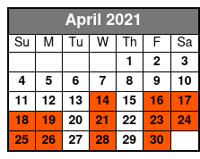 Jake Woe’s Comedy Walk April Schedule