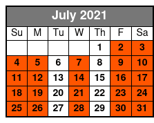 Jake Woe’s Comedy Walk July Schedule