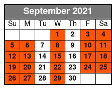 Jake Woe’s Comedy Walk September Schedule