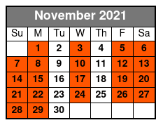 Jake Woe’s Comedy Walk November Schedule