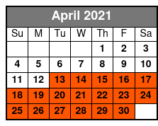 DC Deluxe Tour April Schedule