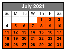 DC Deluxe Tour July Schedule