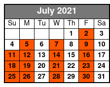 Open Top Convertible Tour July Schedule