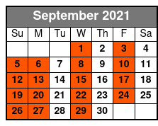 Open Top Convertible Tour September Schedule