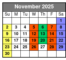 Brooks Museum of Art General Admission November Schedule