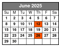 General Admission + Figure Drawing Nude Model June Schedule