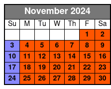 IMAX Theater November Schedule
