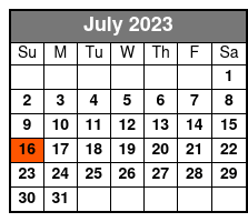 Jersey Boys July Schedule