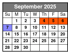 Come From Away September Schedule