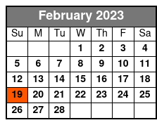 Roe February Schedule